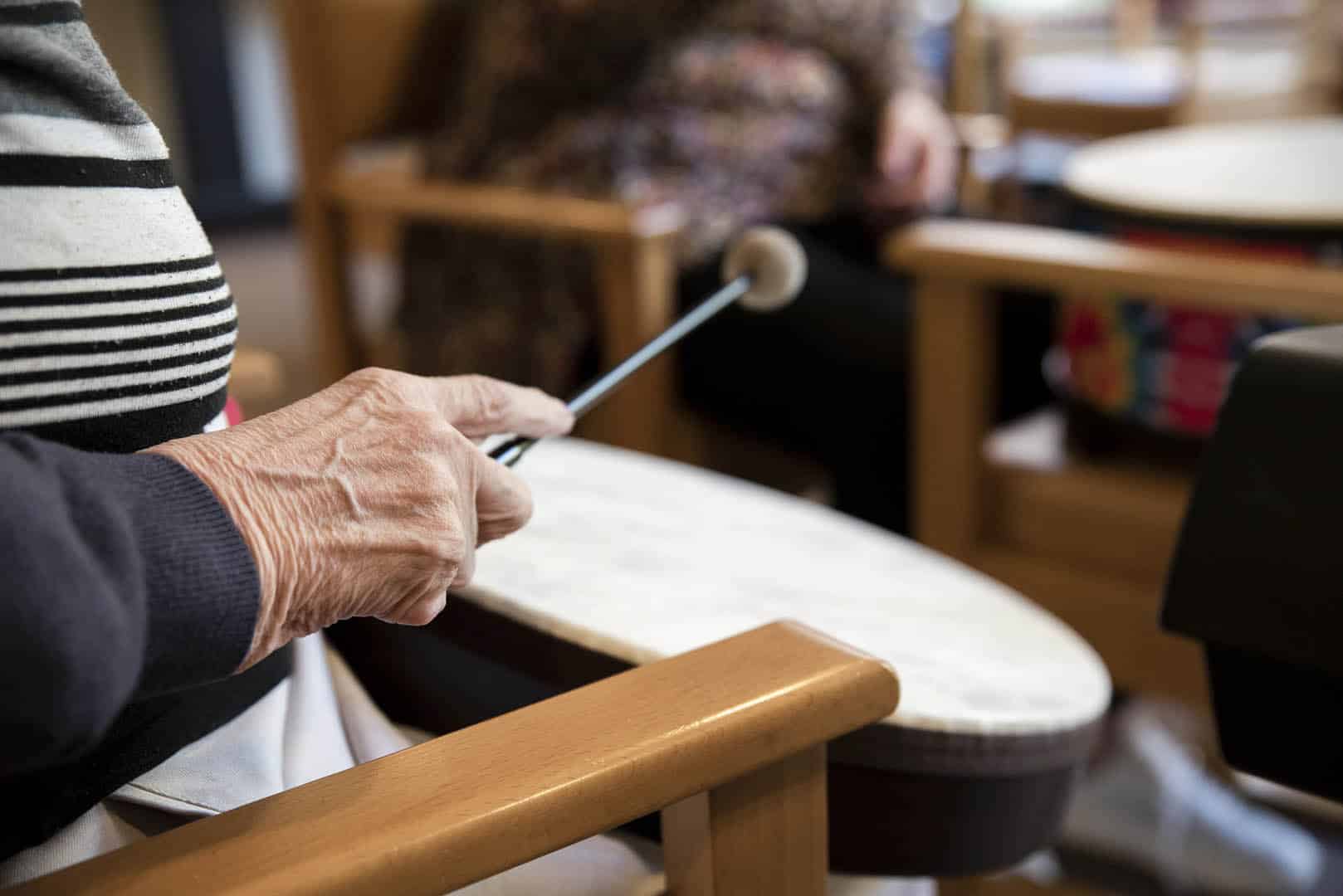 A group music therapy session